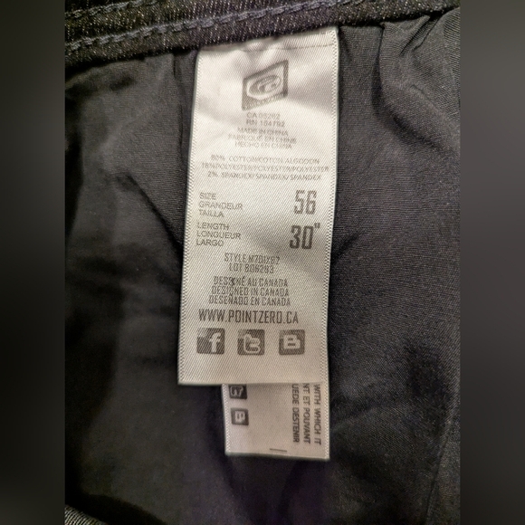 Point Zero GOLD Jeans W 56L 30 New with partial tags Black Denim - Picture 5 of 14
